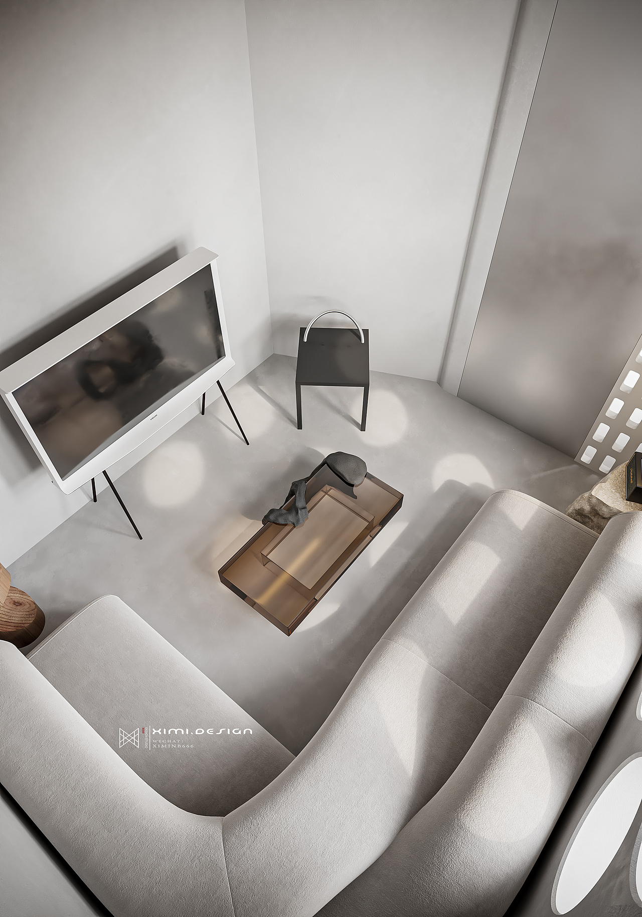 所有的元素都不会是最主要的,我们希望通过我们惯有的设计理念,将整个空间统一化,它是需要一定的空间想象和控制力的,最后呈现的效果又是安静的。