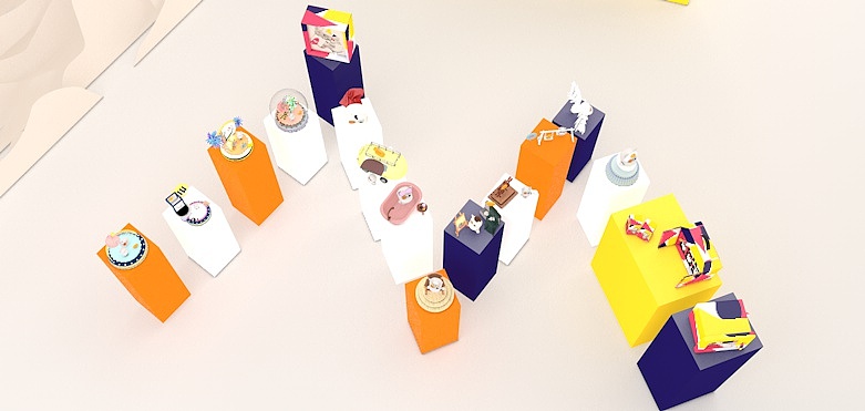 摆放手办的展示柜