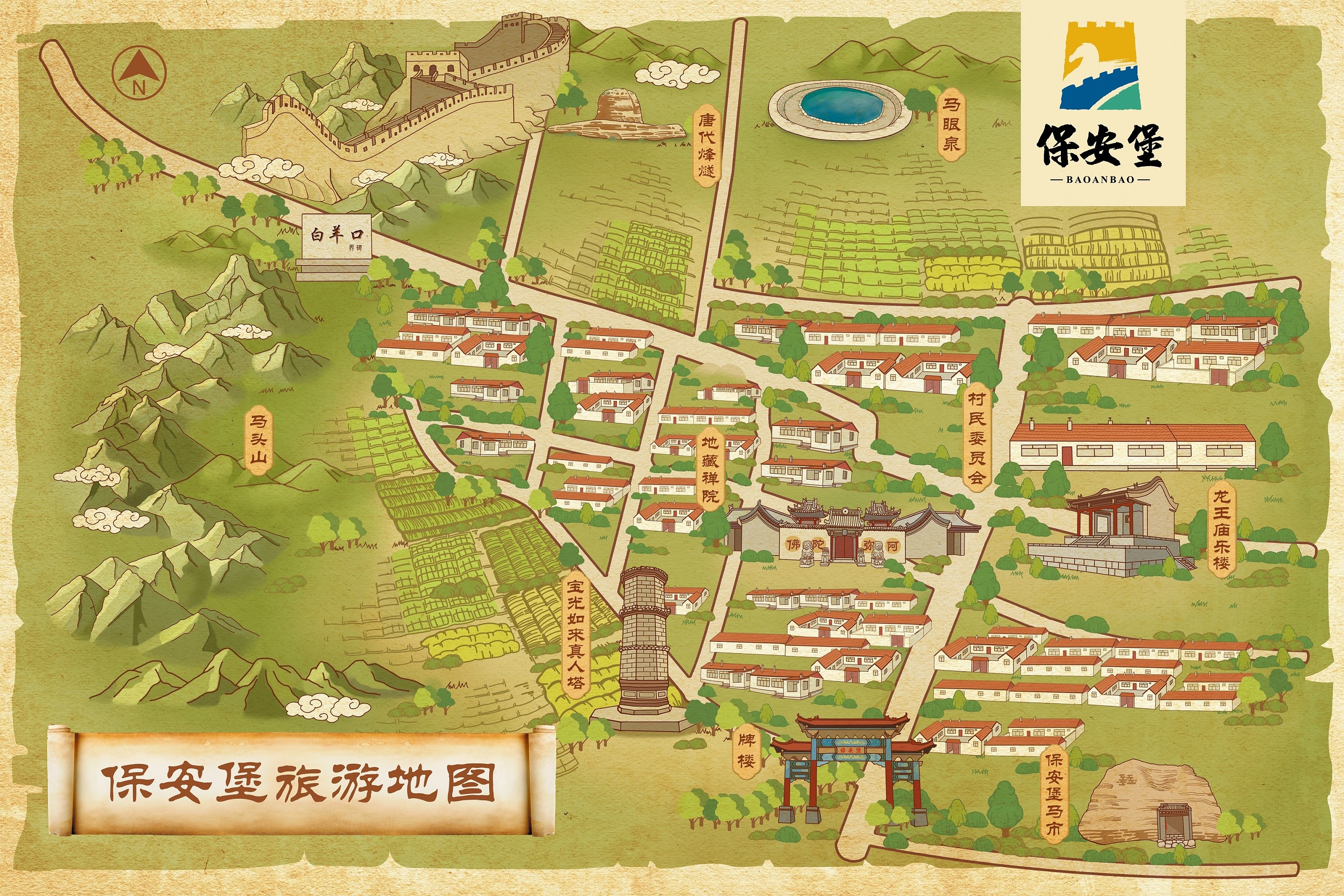美丽乡村手绘地图|插画|艺术插画|PeteZheng - 原创作品 - 站酷 (ZCOOL)