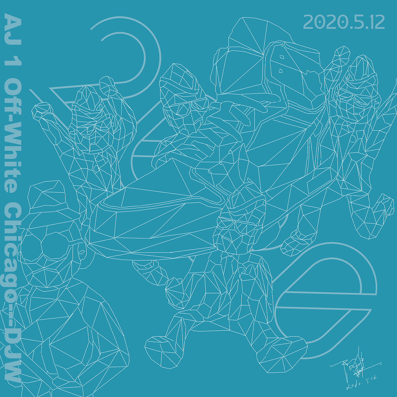 黑人抬棺（AJ系列）色块插画练习（图ZMjA2MjEwMzEy） - 创作习作 - 站酷设计师AiIaEi原创素材 - 站酷ZCOOL