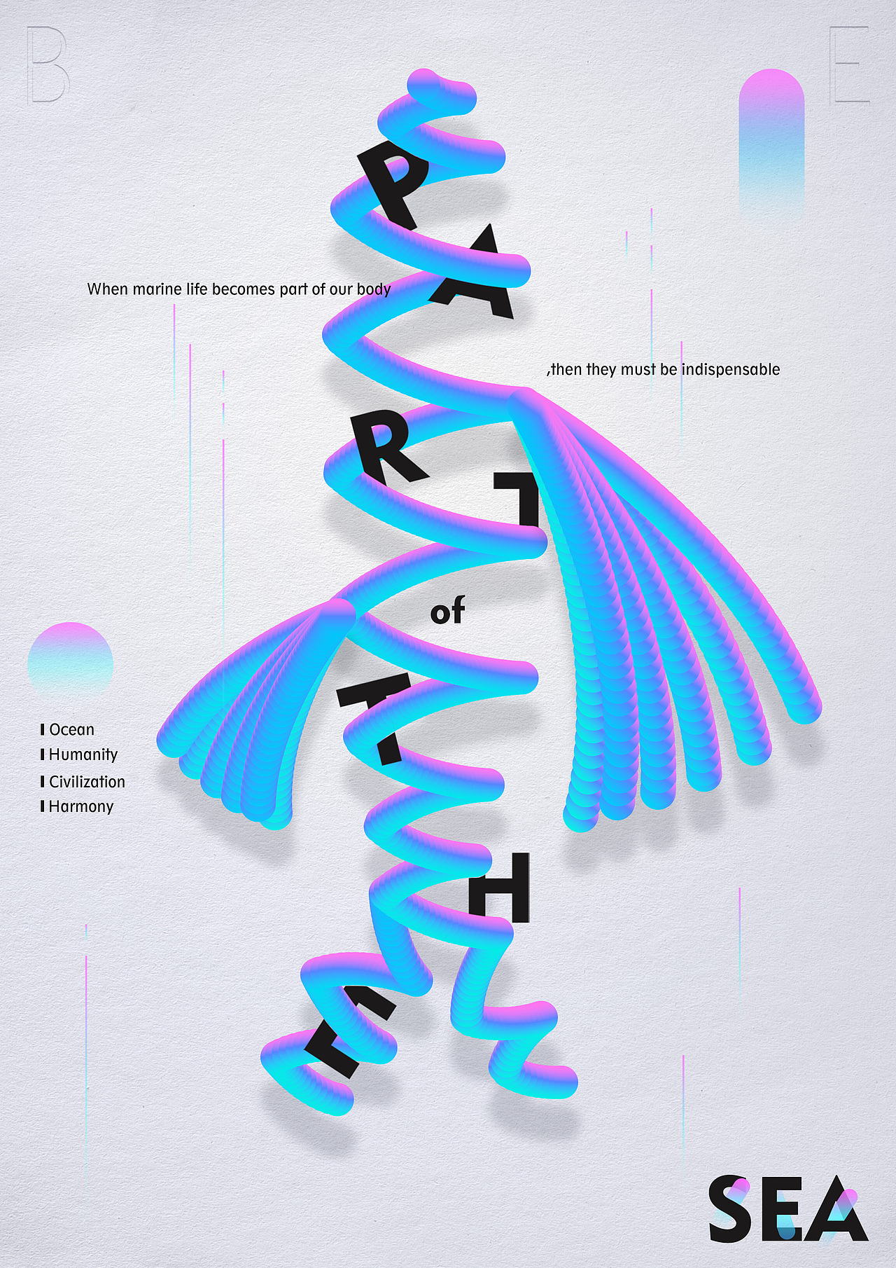 海洋文化创意海报-人与海洋生物（图ZOTIyOTg5MDA=） - 海报 - 站酷设计师danisss原创素材 - 站酷ZCOOL