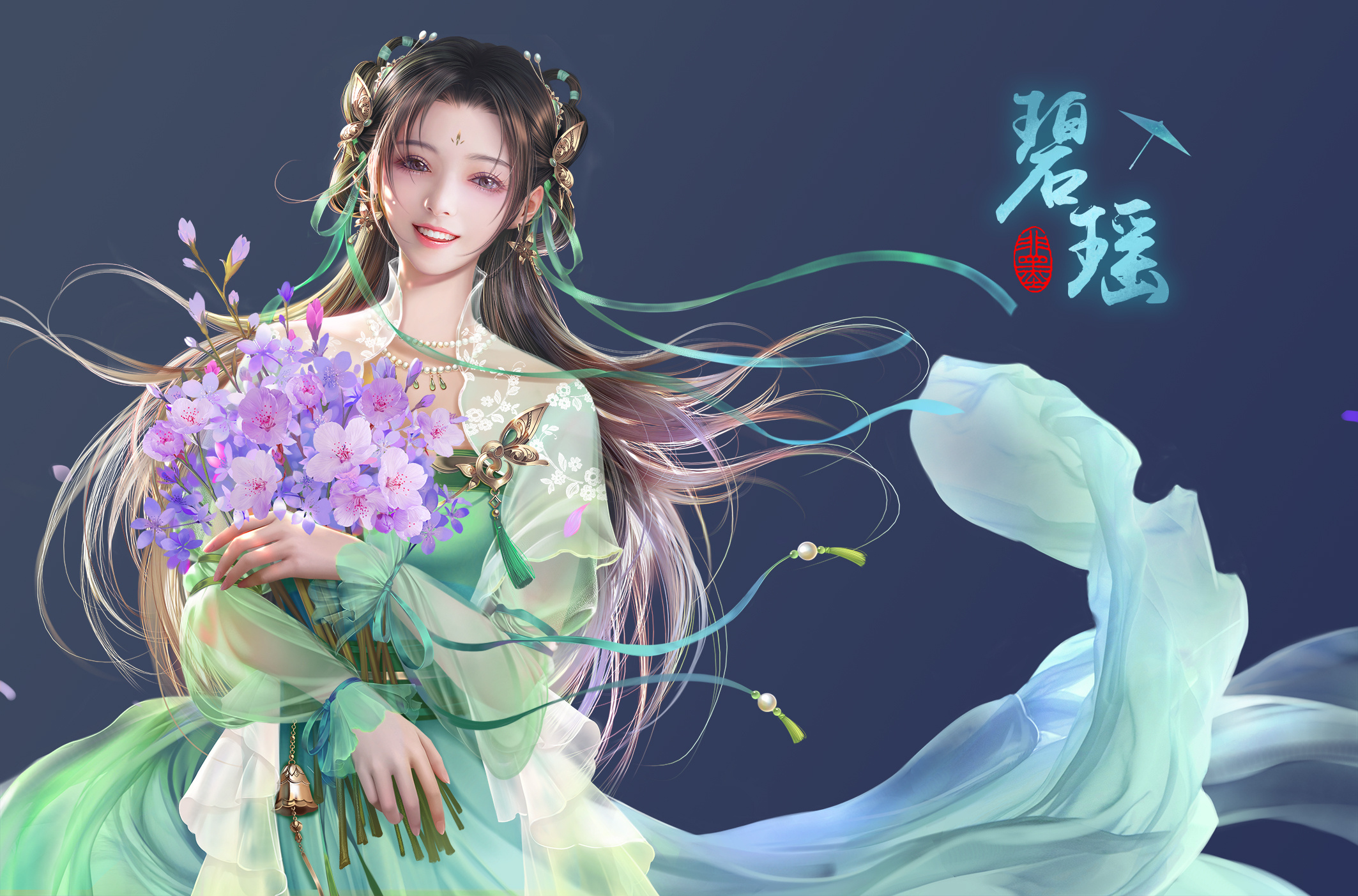 高精度商业插画-碧瑶_画师非墨-站酷zcool
