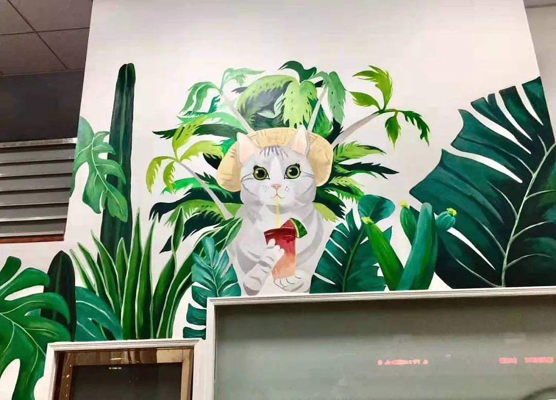 郑州墙绘 甜品糖水小吃店墙绘彩绘