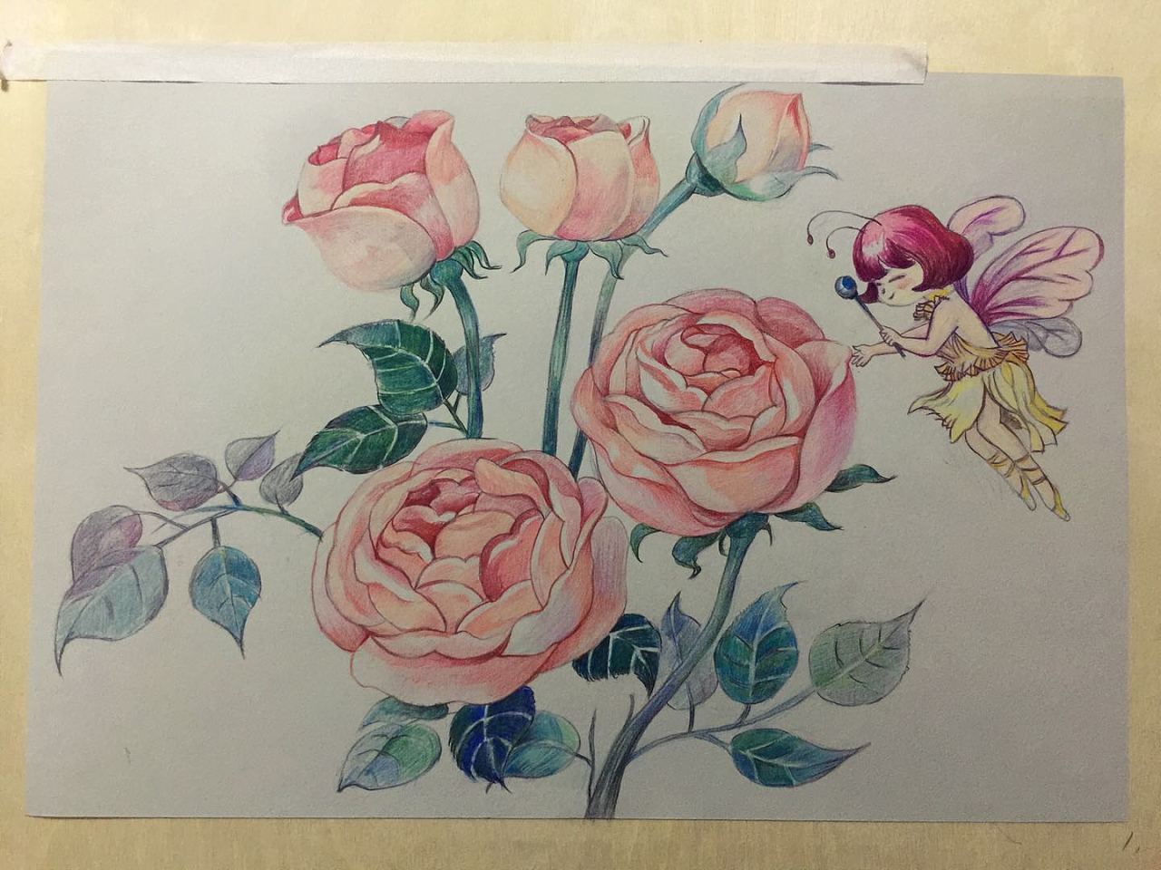 每日一画-花与仙子