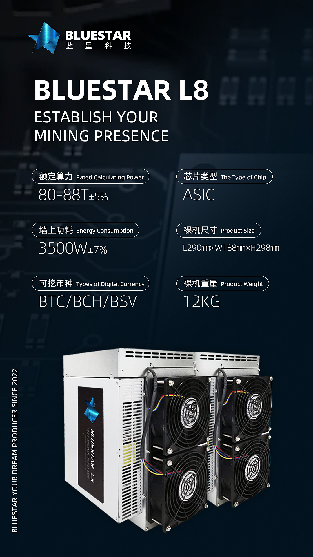 矿机 产品参数 宣传海报 - 产品海报