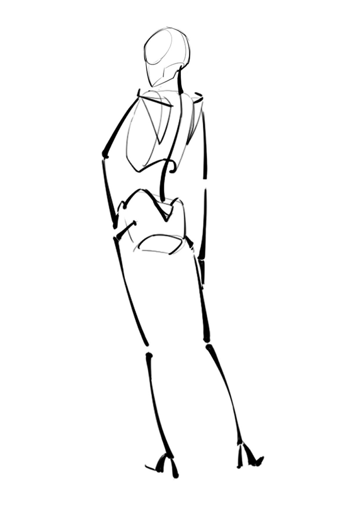 九种不同站姿的火柴人动态