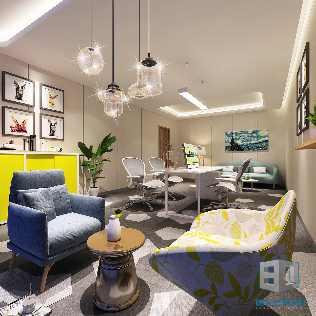 办公空间效果图表现合集