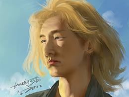 阳光下的金发花