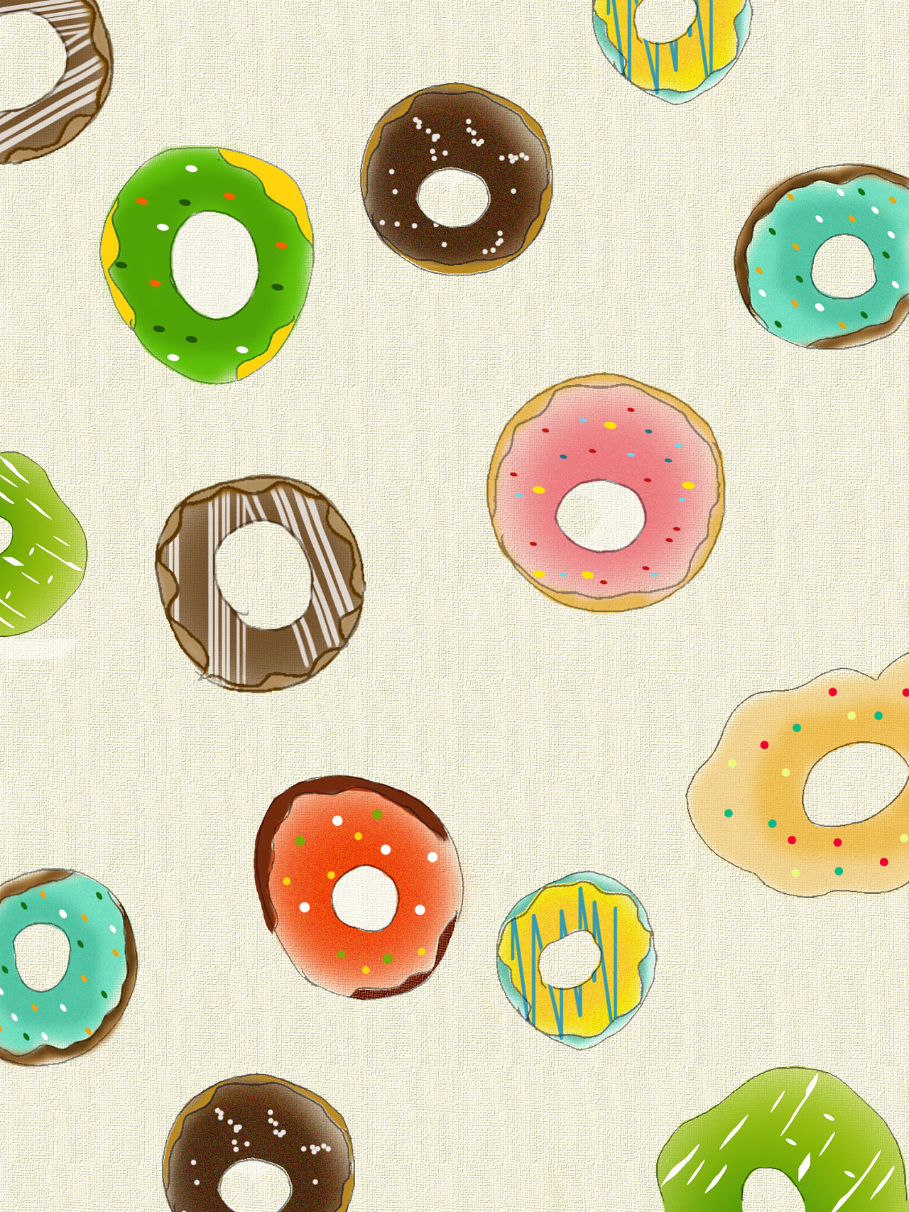 可爱卡通甜甜圈食物手绘矢量素材设计图__其他_动漫动画_设计图库_昵图网nipic.com