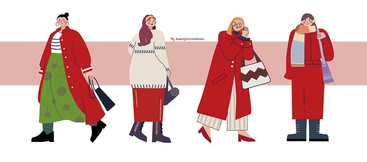 扁平人物插画练习