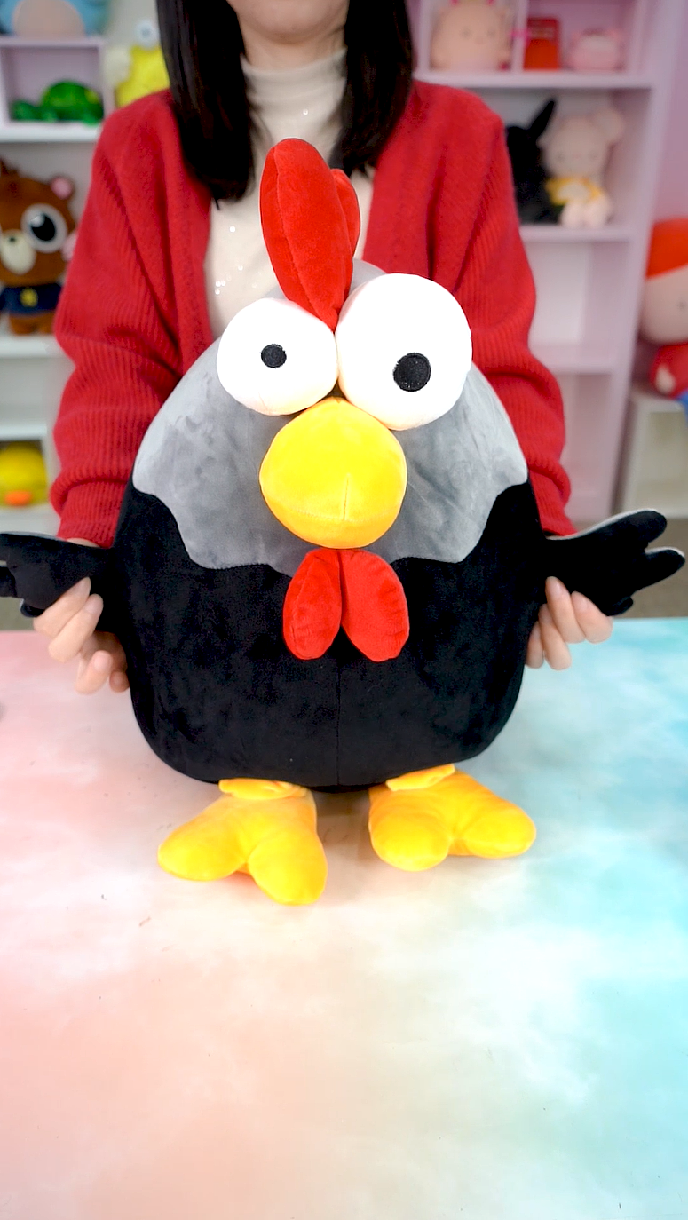 手工毛绒玩偶--爆眼乌鸡|工业/产品|玩具|万物毛绒绒_原创作品-站酷