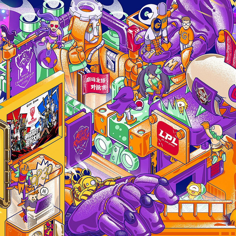 9宫格解构虎牙新Logo | 集体创意（图ZMTYyMTU4ODI0） - 商业插画 - 站酷设计师ROOM114原创素材 - 站酷ZCOOL