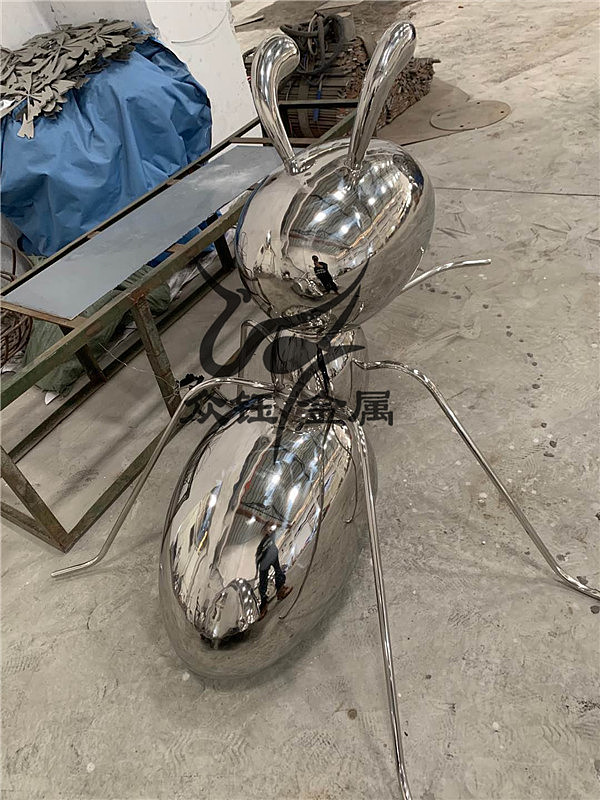 小区广场大型水景镜面抽象摆件 不锈钢雕塑