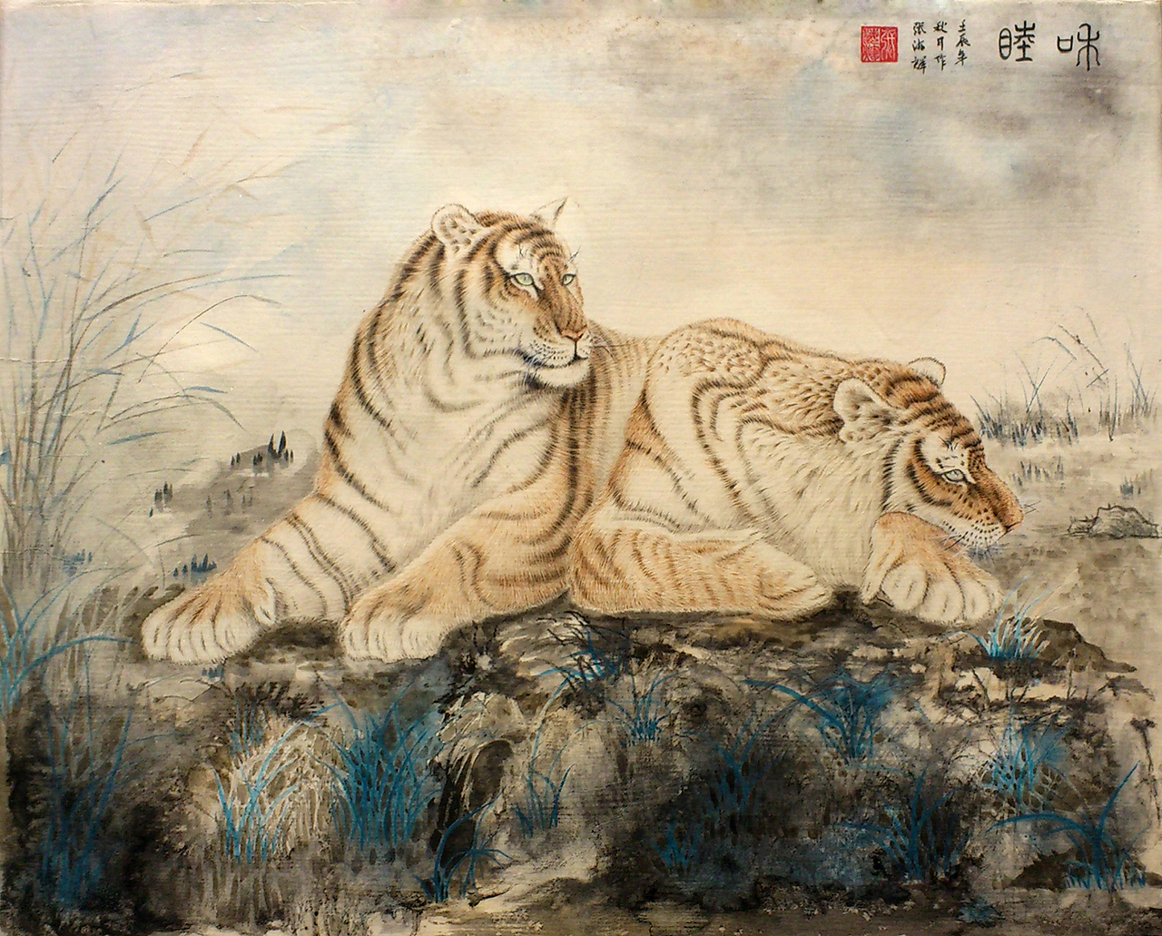 《虎》（图ZMTk4OTc1ODE2） - 绘画 - 站酷设计师洋飞飞原创素材 - 站酷ZCOOL
