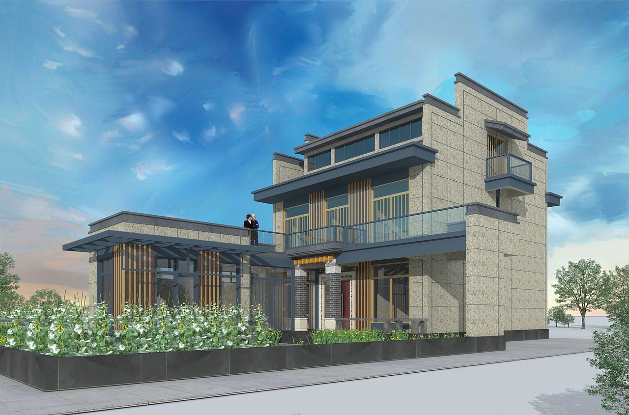 外墙真石漆效果对比,农村自建房,别墅设计