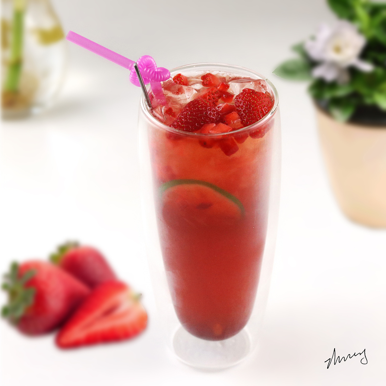 小清新 水果茶 果饮 摄影