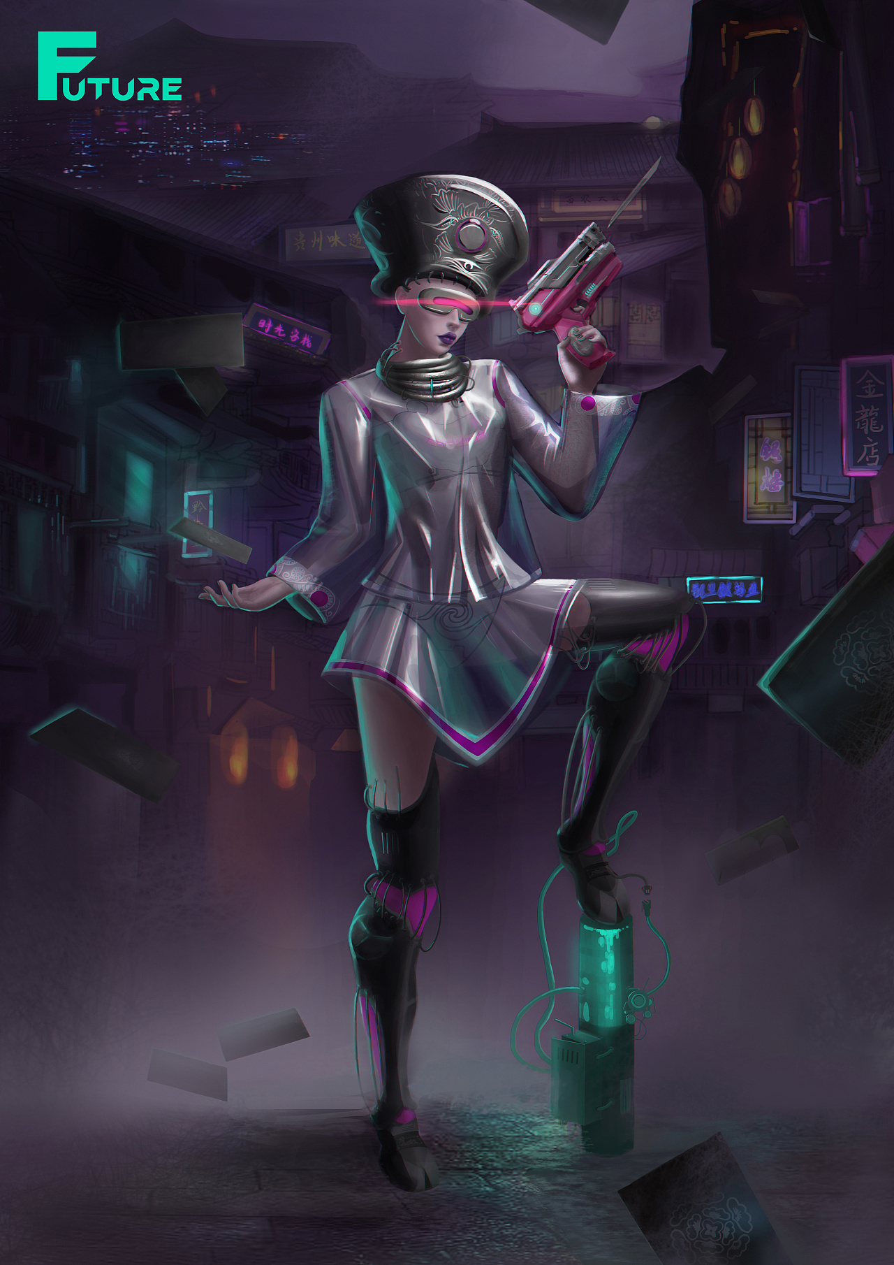 赛博朋克插画