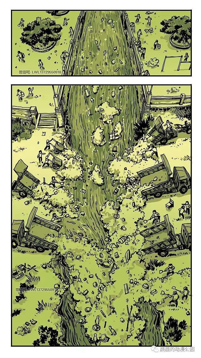 环保漫画,呼吁大家爱护海洋