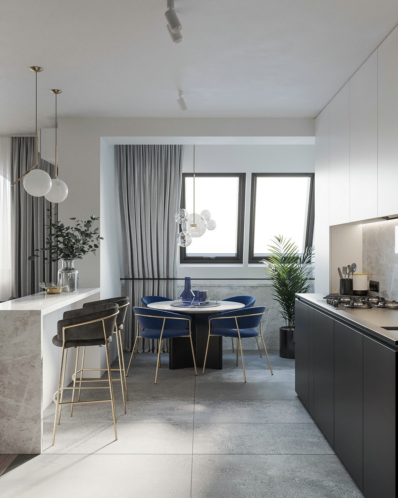 沈阳北轩装饰96平现代简约设计