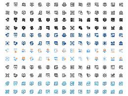 AI简洁矢量色彩商务科技网页手机桌面端作品集UI图标