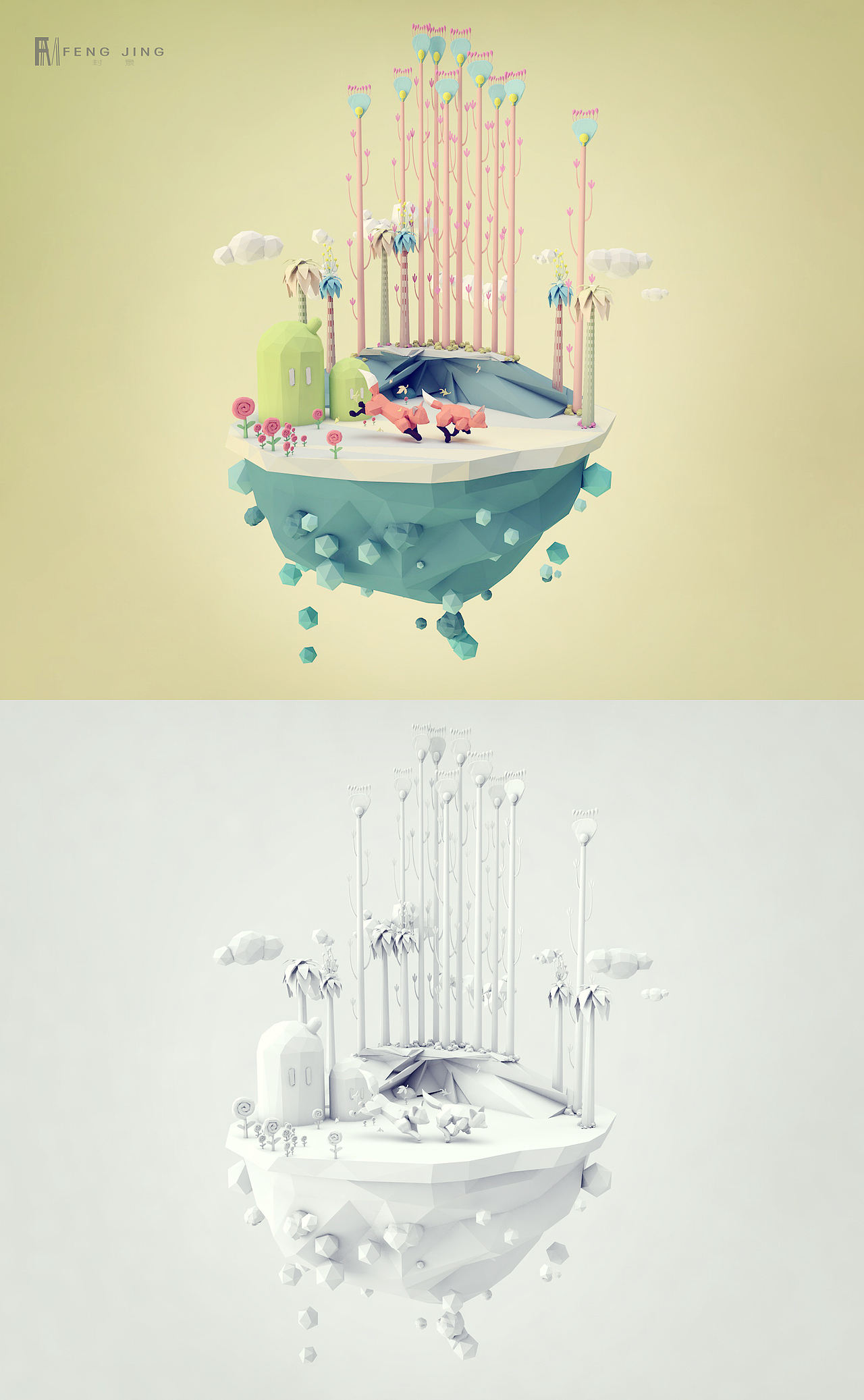 C4D 多边形建模（图ZNTMwOTQ0NzI=） - 场景 - 站酷设计师巧匠小丑原创素材 - 站酷ZCOOL