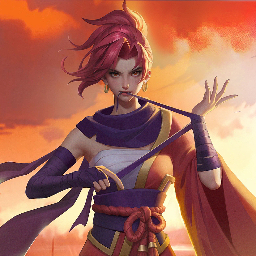 女武士半身像厚涂（图ZMzU1NzQ3Njky） - 游戏原画 - 站酷设计师林艺驰原创素材 - 站酷ZCOOL