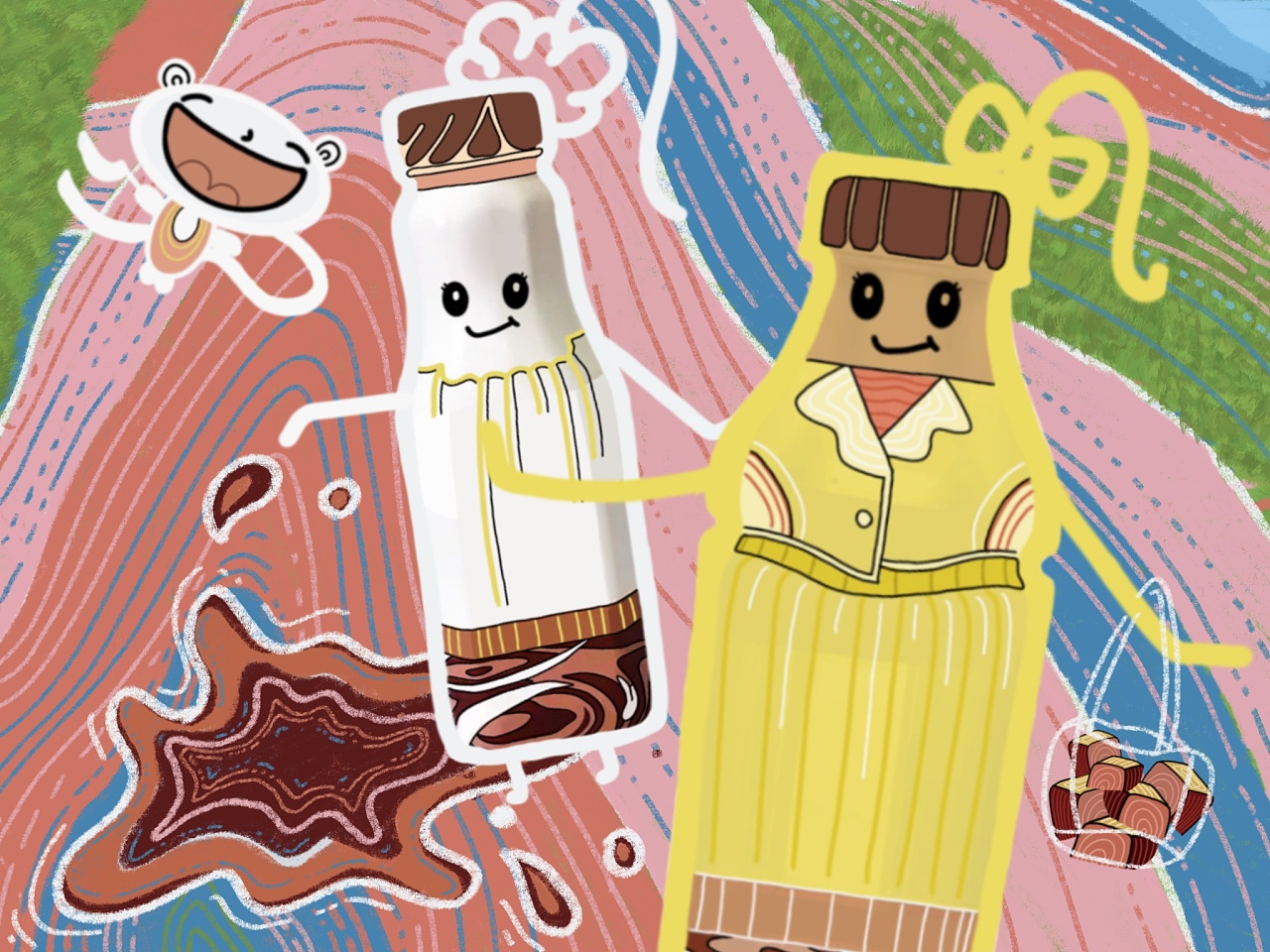 娃哈哈黑糖奶茶绘本漫画设计