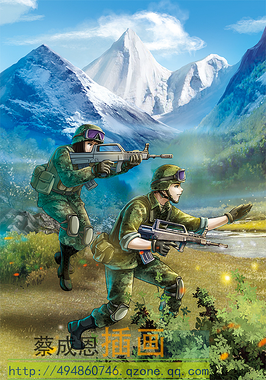 少儿 军事封面 插画设计|插画|儿童插画|蔡成恩漫画_原创作品-站酷