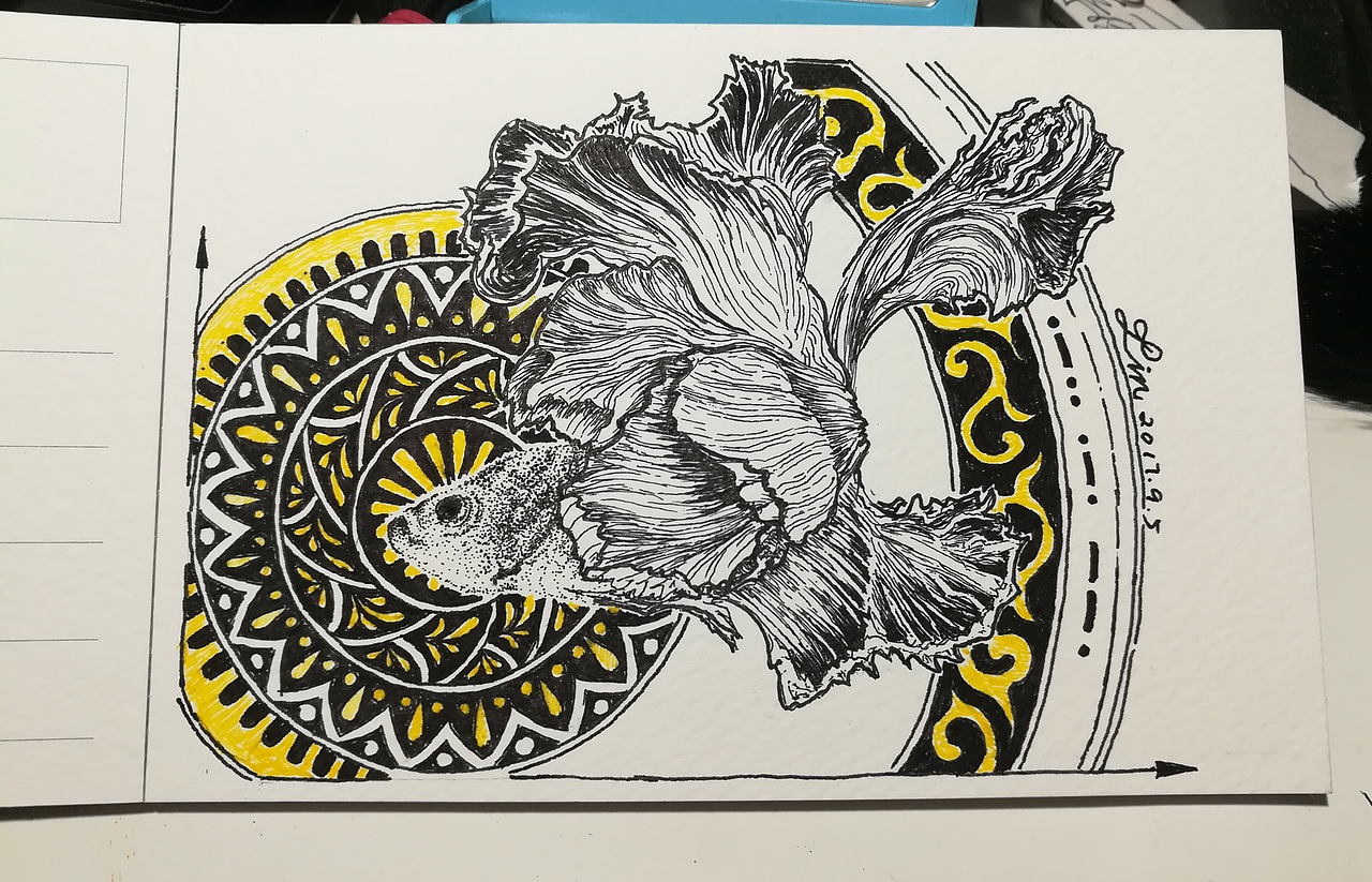 斗鱼曼陀罗（图ZOTA2NTk2ODA=） - 绘画 - 站酷设计师老树林原创素材 - 站酷ZCOOL