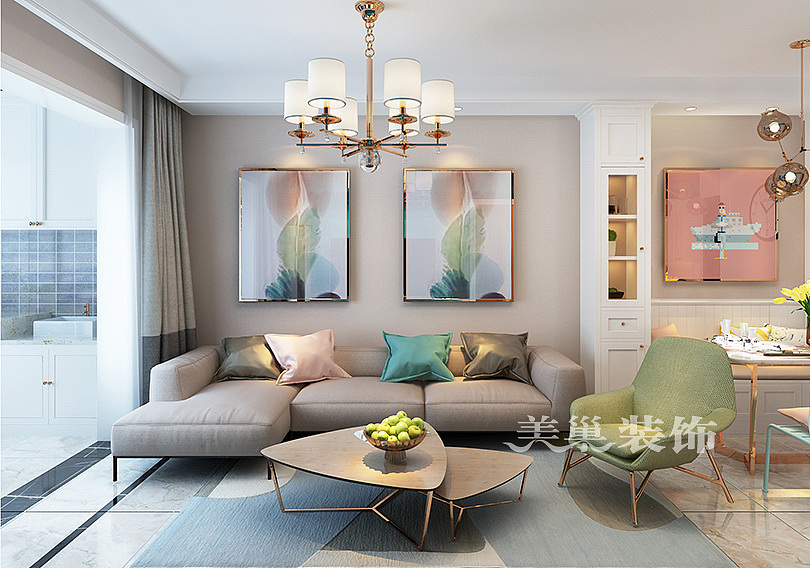 锦艺金水湾二期88平装修效果图现代简约风格更有质感