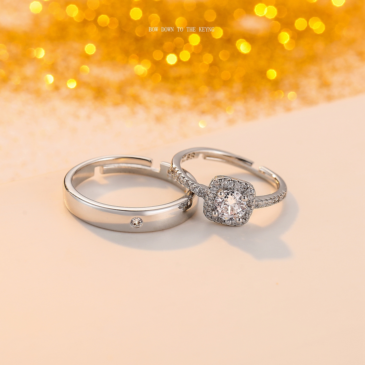 饰品摄影情侣对戒xkeyng