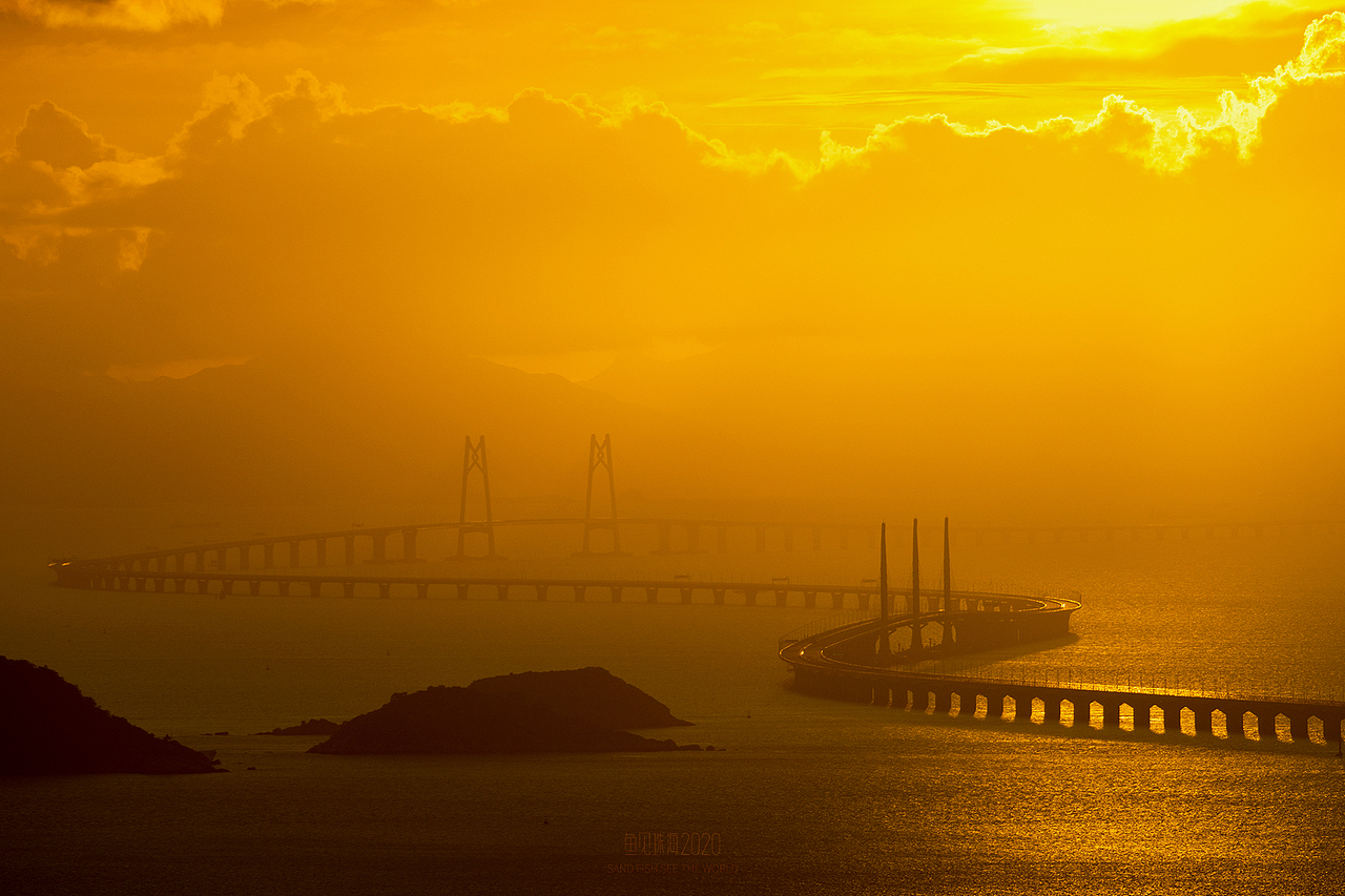 伶仃洋巨龙-港珠澳大桥（图ZMjE4NjczNTQ4） - 风光摄影 - 站酷设计师逐日的沙鱼原创素材 - 站酷ZCOOL