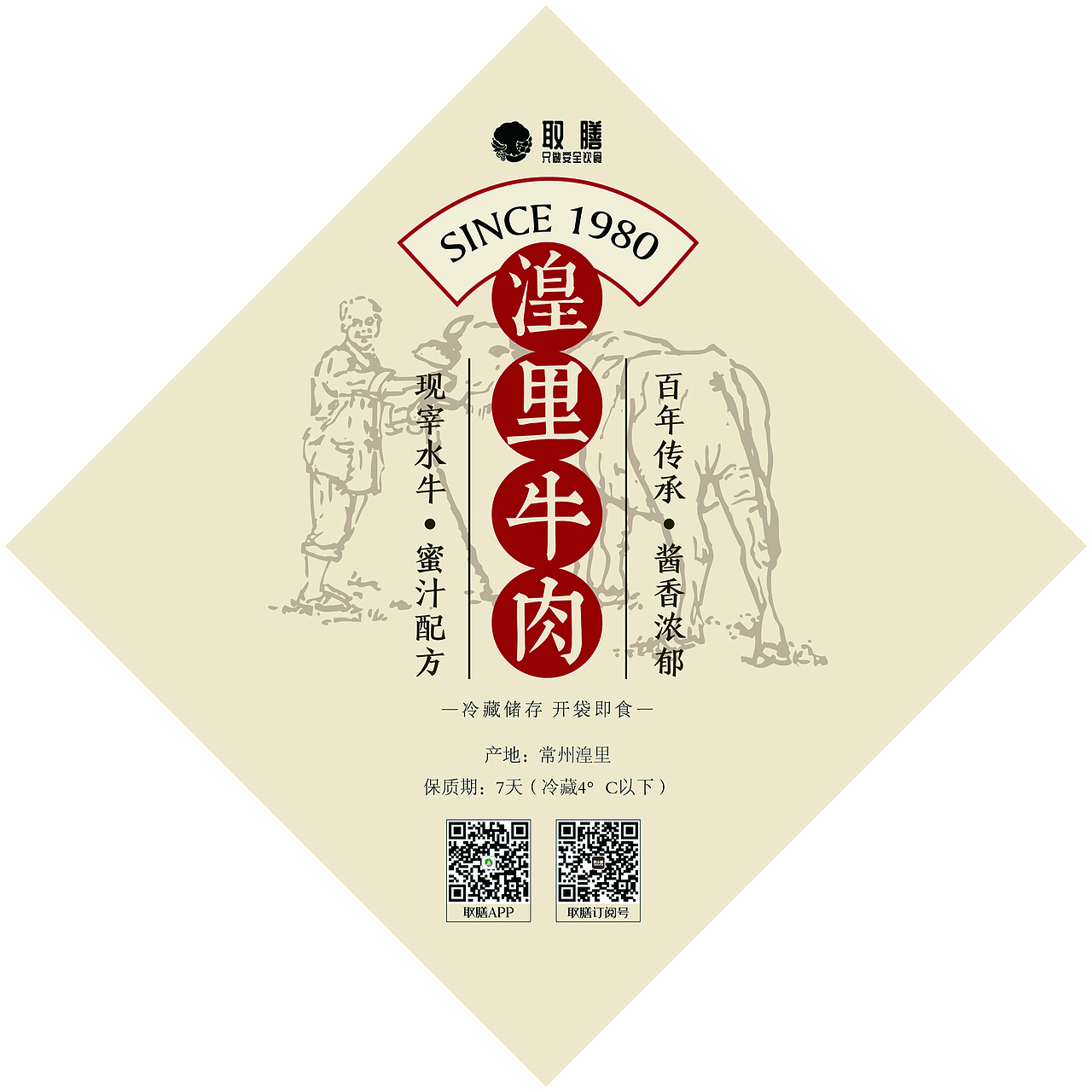 卤牛肉包装（图ZMTQ0ODAzNTcy） - 包装 - 站酷设计师没心眼原创素材 - 站酷ZCOOL