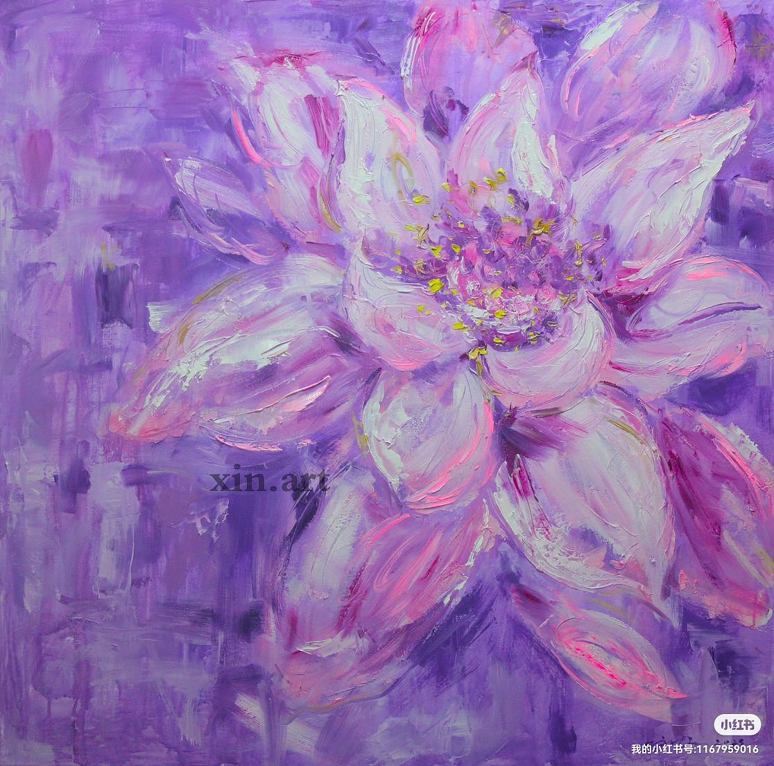 油画作品|如梦令.荷盈