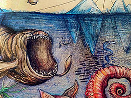 【彩铅手绘】梦中的深海