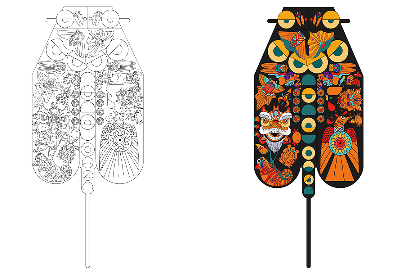 濰坊風箏再設計（圖ZMjU3NzM0ODU2） - 工藝品設計 - 站酷設計師杜佳奇插畫原創(chuàng)素材 - 站酷ZCOOL