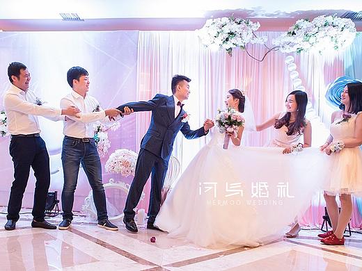 河马婚礼｜西式婚礼（蓝色＋粉色）