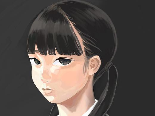 小女孩板繪（個人主頁-ZNDI0MjkyNjg=） - 創(chuàng)作習作 - 站酷設(shè)計師lemonfanfan原創(chuàng)素材 - 站酷ZCOOL