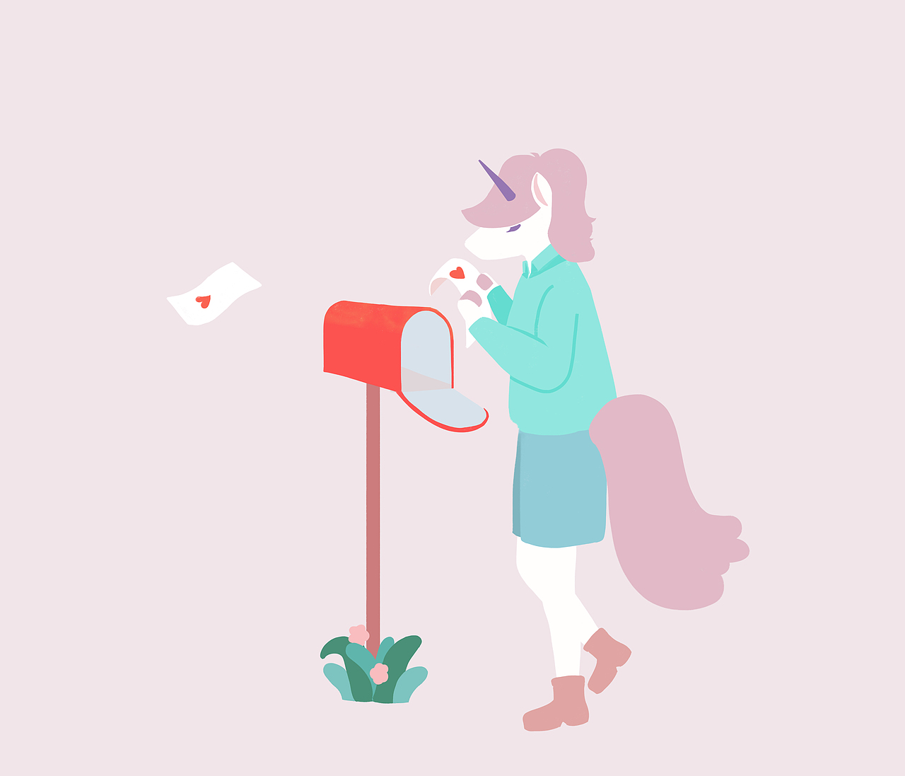 独角兽之情书（图ZMTk0MDQ3MTg4） - 商业插画 - 站酷设计师黑羽纱织原创素材 - 站酷ZCOOL