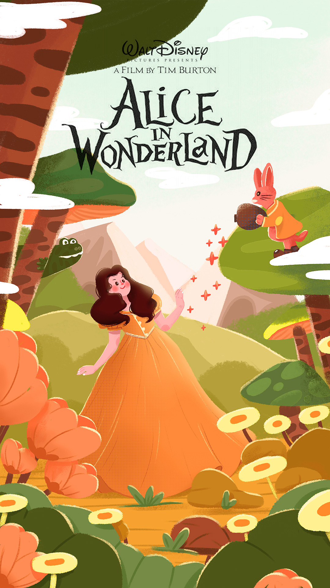 爱丽丝梦游仙境 小海报|插画|创作习作|tuantuant9_原创作品-站酷