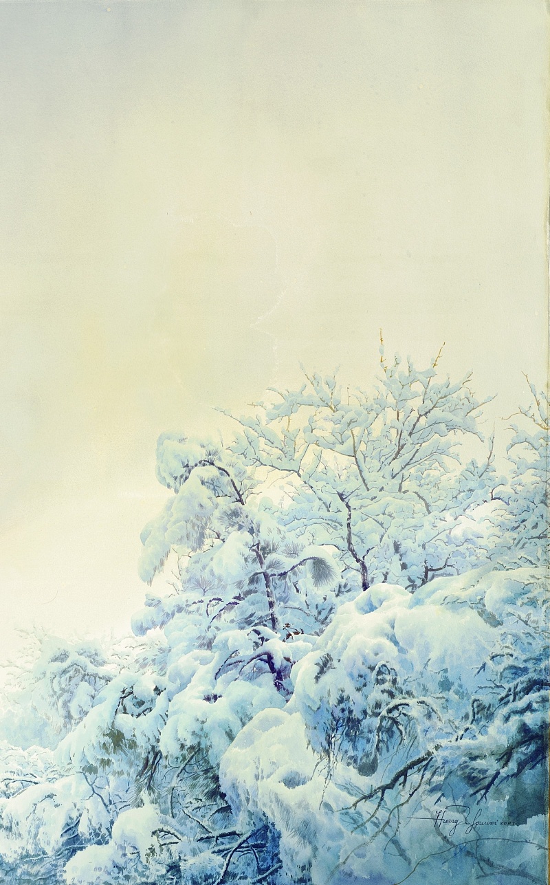 画中游(期待北京的雪景)_黄有维水彩-站酷zcool