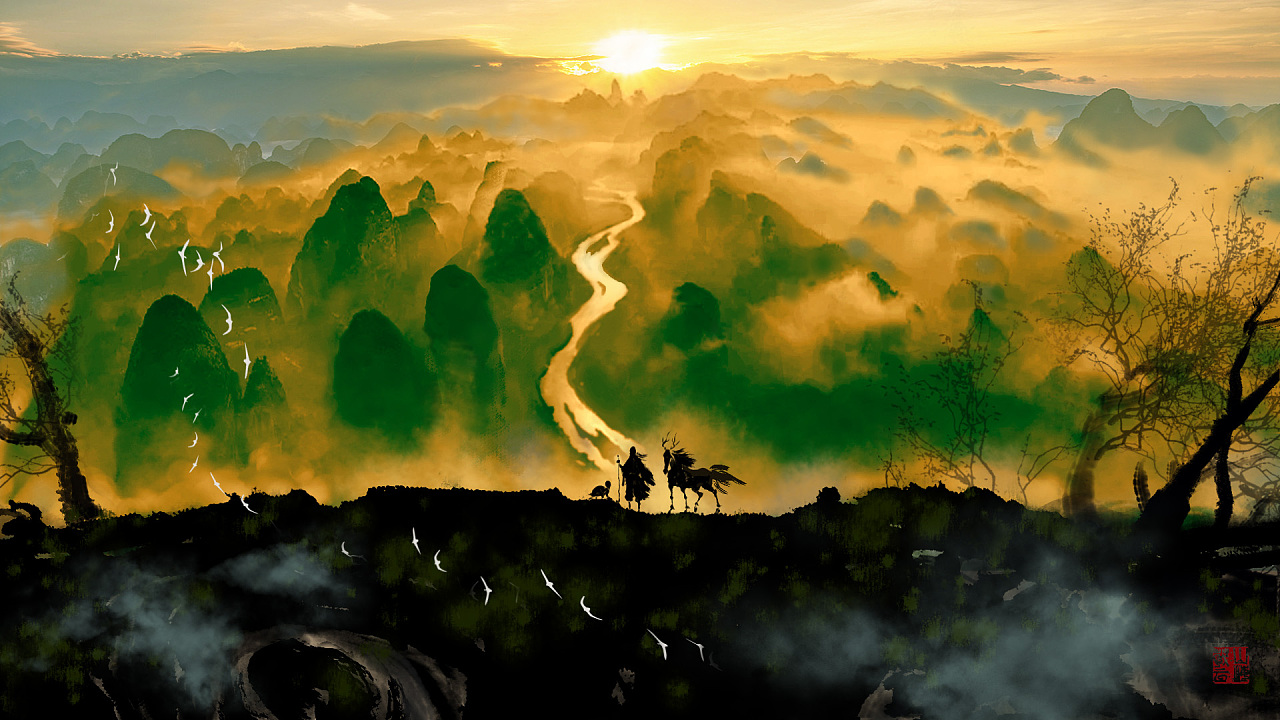 【山海惊奇】组画——建木|插画|艺术插画|夜未央ywy - 原创作品