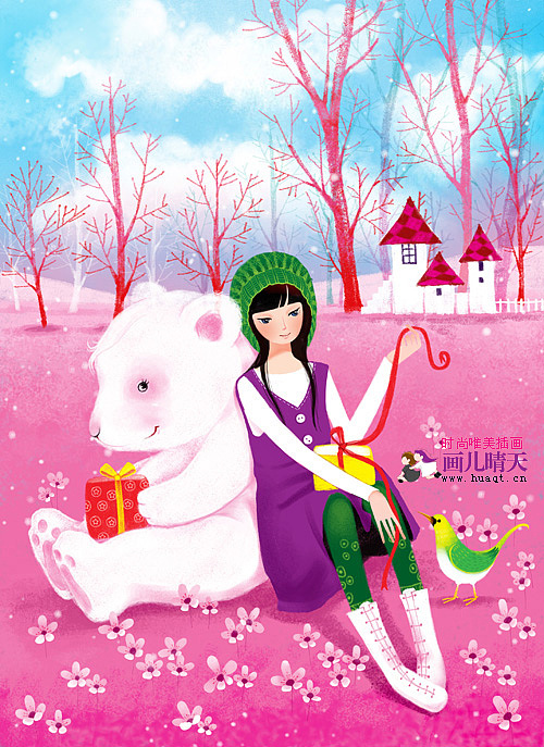 画儿晴天唯美插画-N多插图庆圣诞，迎元旦（图ZMjA4MzIzNg==） - 创作习作 - 站酷设计师画儿晴天原创素材 - 站酷ZCOOL