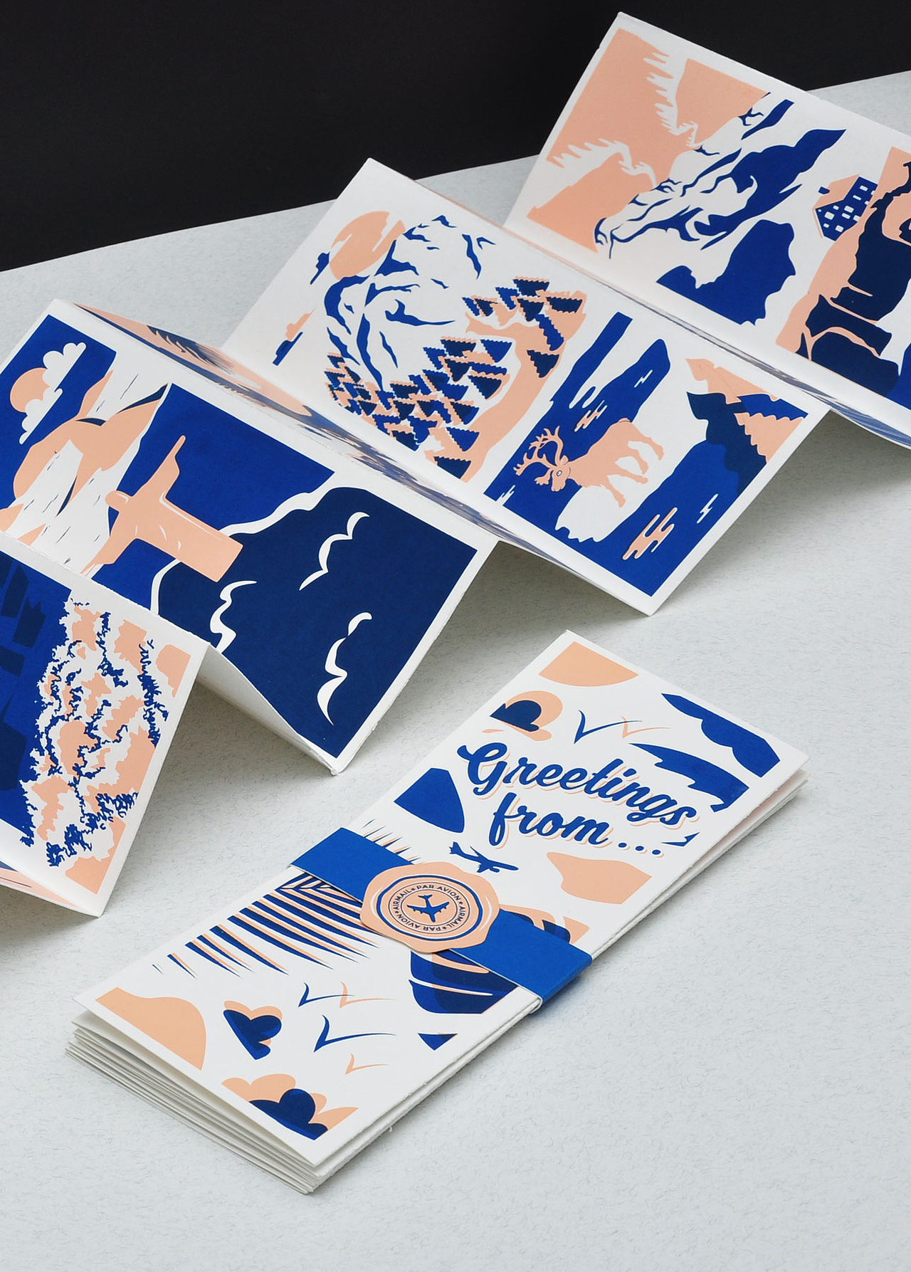 手工丝网印刷 Greeting from the world