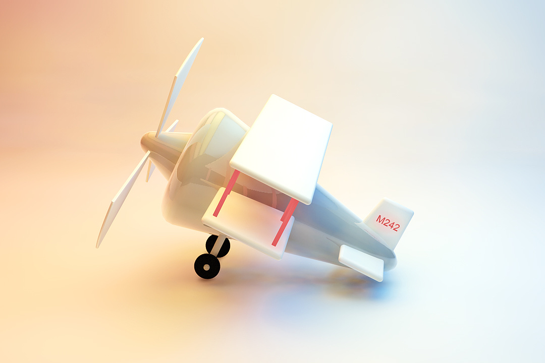 c4d飞机模型临摹