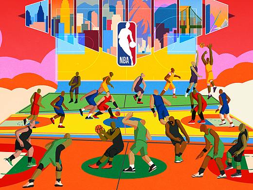 NBA2021季度媒体宣传插画