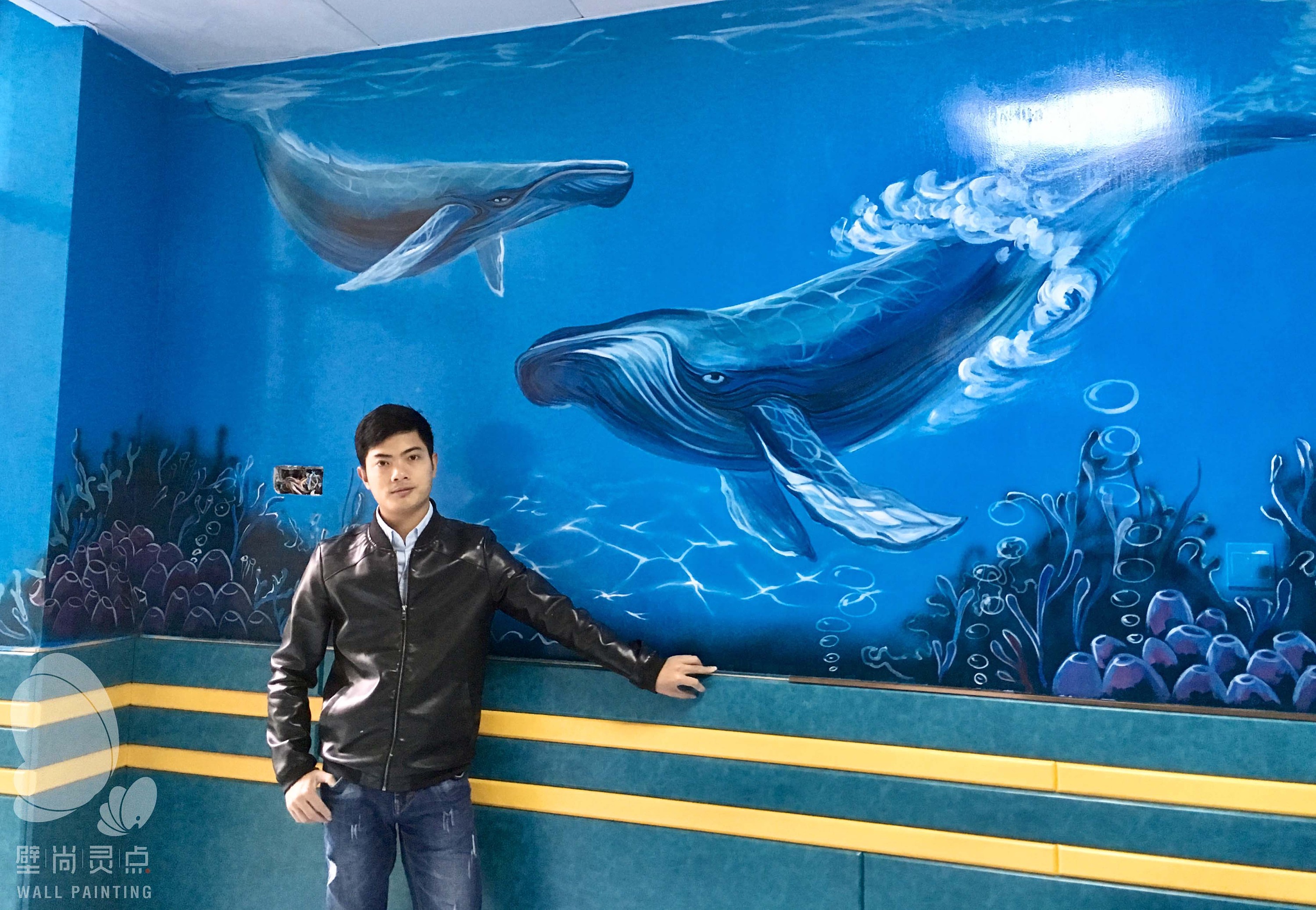 医院的海底世界(墙绘壁画) 新作品!