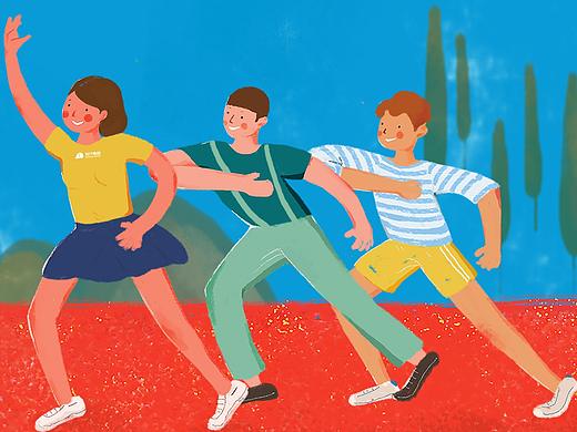 之前几张节日类插画