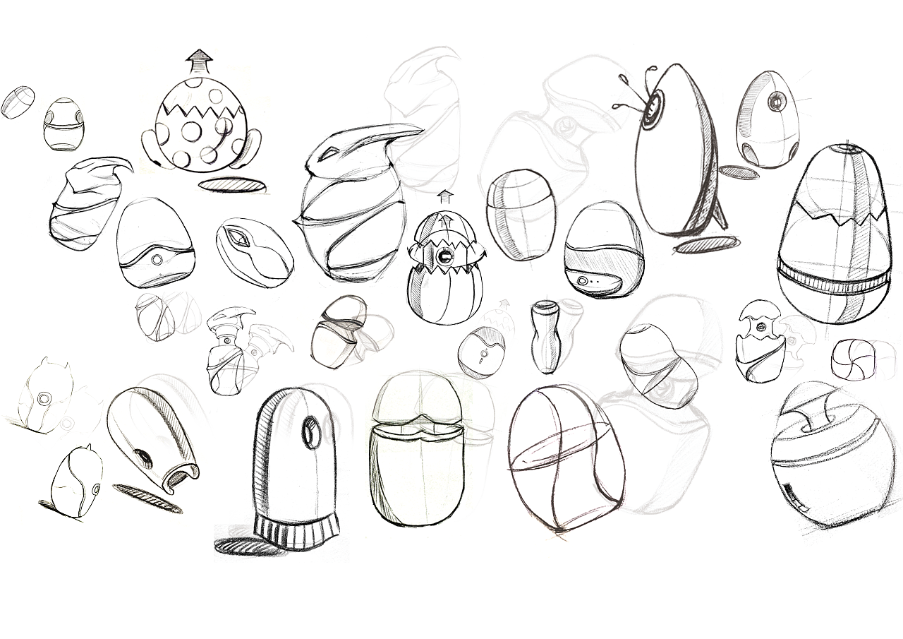 e-birth亲子互动投影仪以恐龙蛋的造型为出发点,模拟恐龙孵化过程.