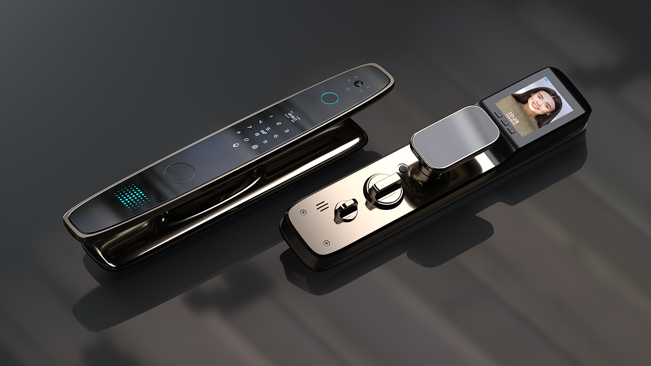 智能锁渲染|三维|产品|tumenslo_原创作品-站酷zcool